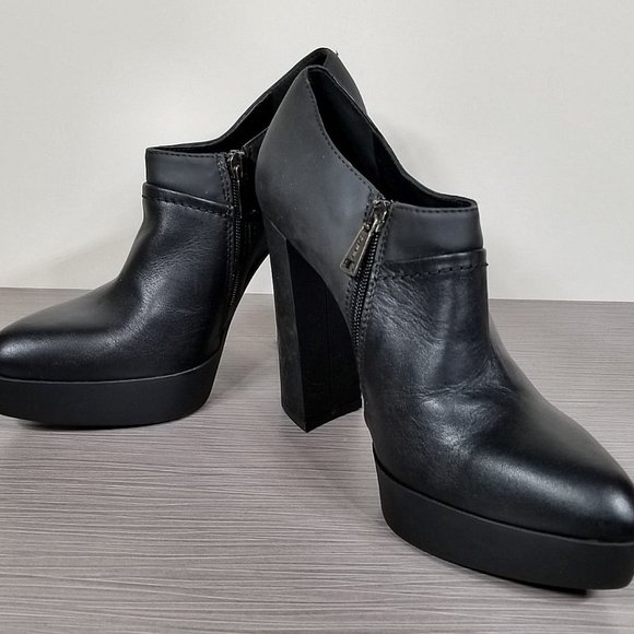 Tiff Platform Pump, Black Leather, Womens Size 9 / 39 - Picture 4 of 10